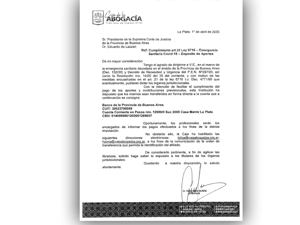 Solicitud para facilitar el cobro de honorarios y el cumplimiento de
